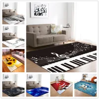 Piano Keys 3D Carpet Living Room Wolf Boy Bedroom Kitchen Rugs Carpets Flannel Velvet Memory Foam Parlor Area Rug Kids Play Mats