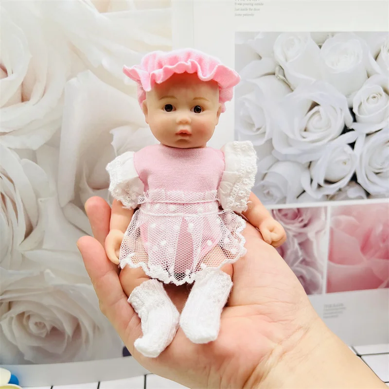 

New 6 Inch Girls Silicone Micro Mini Include Clothes Premature Rebirth Doll Children's Birthday Gifts Christmas Gifts