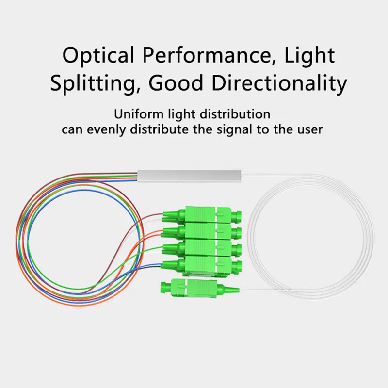​10pcs/lot 1X8 PLC Splitter  SC/APC  SC/UPC Fiber Optic Splitter Single Mode 0.9mm Free Shipping