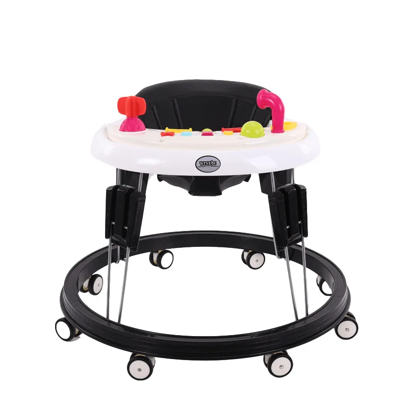 

Walker With Wheel Baby Walk Learning Anti Rollover Foldable Baby Walker Multifunctional Adjustable Infant Seat Car 0-36 Months