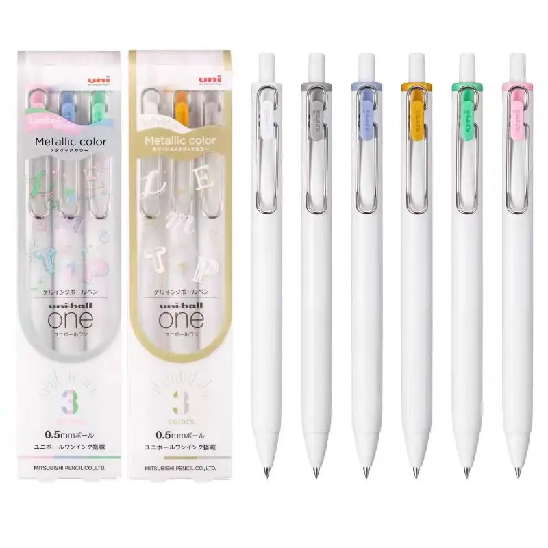 3 шт./компл. Uni Ball один золотой серебристый белый цветной маркер гельспер ручка с