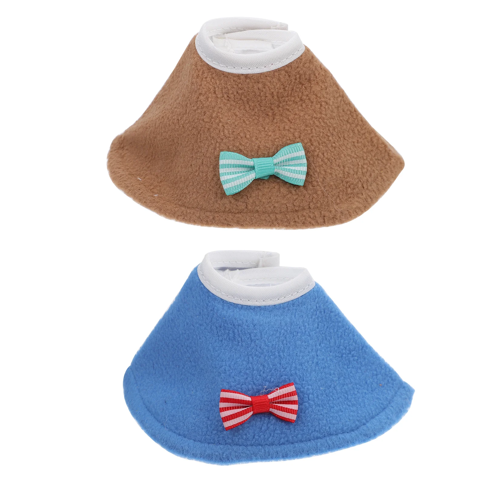 

2 Pcs Collar Pet Neck Protector White Bird Neckbands Anti-pecking Ring Felt Cloth Parrot Protective Collars Cloaks Supplies