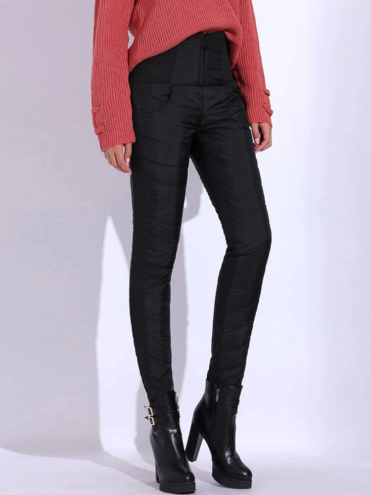 Женские утепленные брюки с высокой талией