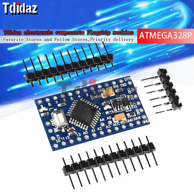 

Pro Mini 328 Mini 3,3 V/8 M 5V/16M ATMEGA328 ATMEGA328P-AU 3,3 V/8MHz 5V/16MHZ для Arduino