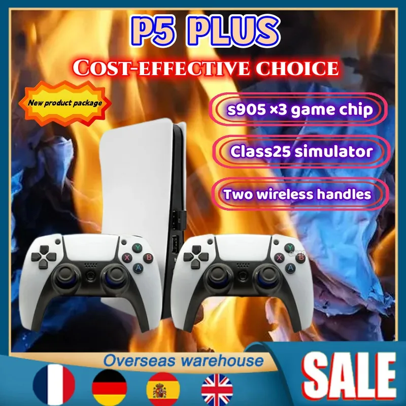 

2023 P5 Plus 2.4G Wireless S905 Chip Psp More Simulators HD 4K LARGE 3D VIDEOHD TV Game Box 25 Simulator BUT-IN 30000+ Games