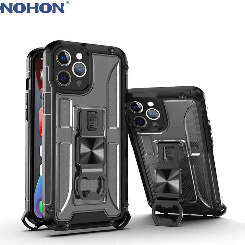 

Phone Case For iPhone 11 12 Pro Max X XS XR 8 7 6 Plus Protective Back Cover Ring Holder Stand Beer Opener Coque Fundas