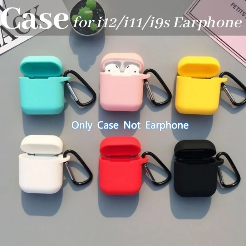 Чехол для беспроводных Bluetooth-наушников I12 Airpods I10 I11 I9 I9S силиконовые защитные чехлы