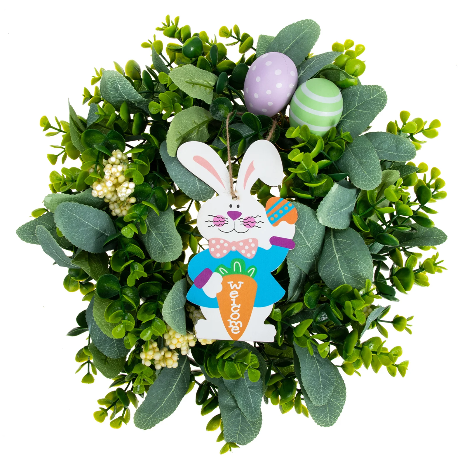 

Easter Bunny Easter Egg Wreath Delicate Door Hanging Wreath Home Garland Decor