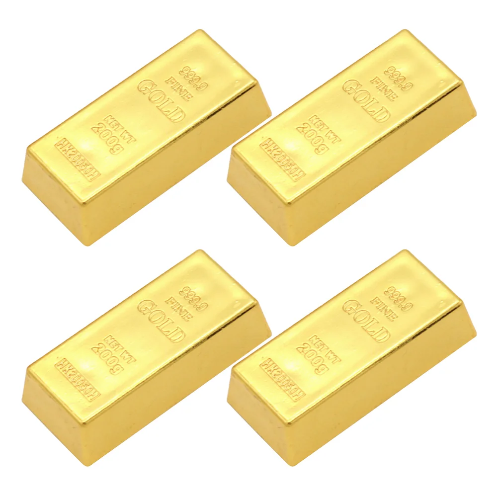 

Gold Bar Props Toy Toys Fake Golden Bars Simulation Plastic Bullion Artificial Playthings