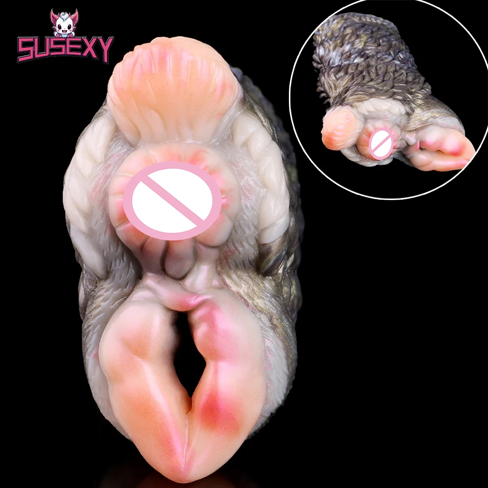 Силиконовая игрушка SUSEXY с двумя отверстиями в виде животных ниндзя карманная