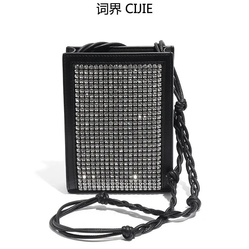 

CIJIE New Diamond New Shoulder Messenger Bag Korean Style Mobile Phone Bag Handbags for Women