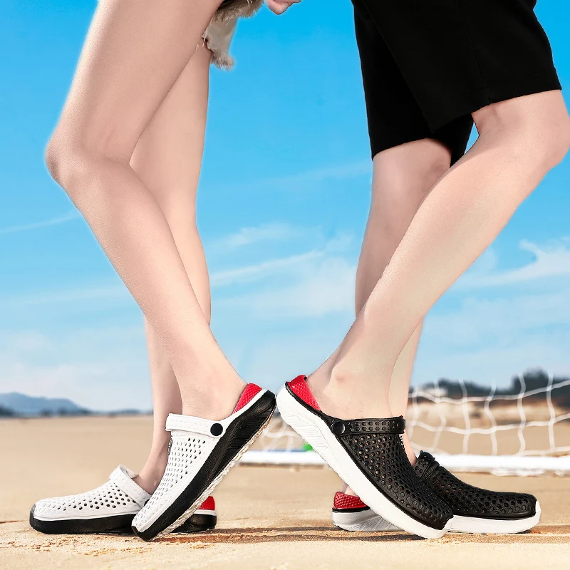 Summer men's sandals Women's Slippers Breathable Lightweight Beach Sandals Quick Dry Casual Home Slippers Couple Shoes