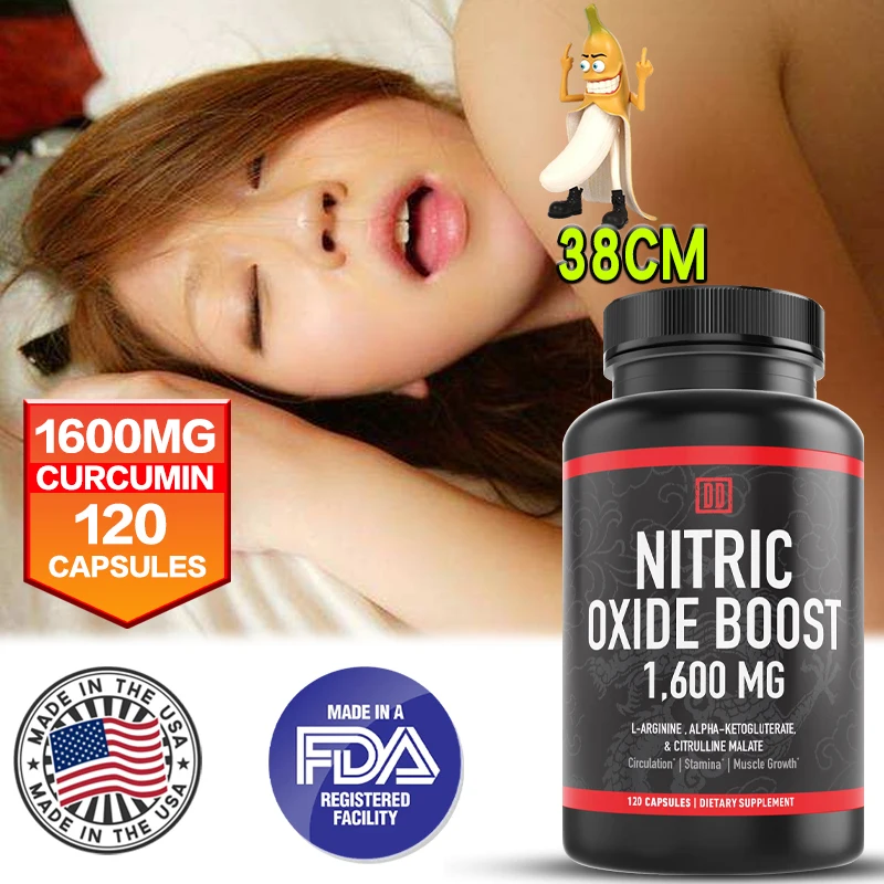 

Extra Strength L-Arginine & Alpha-Ketoglutarate 1600 Mg for Muscle, Vascular & Energy, Nitric Oxide Booster Supplement