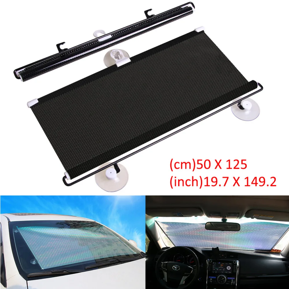 

Retractable Car Windshield Sun Shade Protector Front Window Telescopic Curtain