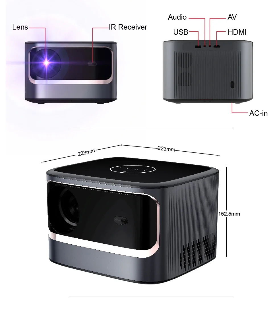 AOKANG nтребоo Pj20 Aurora Pro Новый T6 Max M8 сетевой ролик портативный Full Hd 2023 4K Встроенный 2K