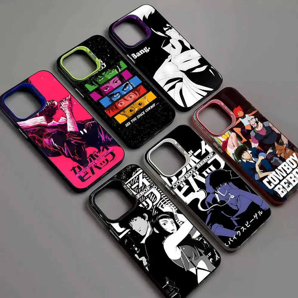 Чехол для телефона Action Anime C-Cowboy B-Bebop для iPhone 17 16 15 14 11 12 13 Pro Max Pro Plus, цветной, серебристый (art.: 3920da79a64a7) - 3920da79a64a7