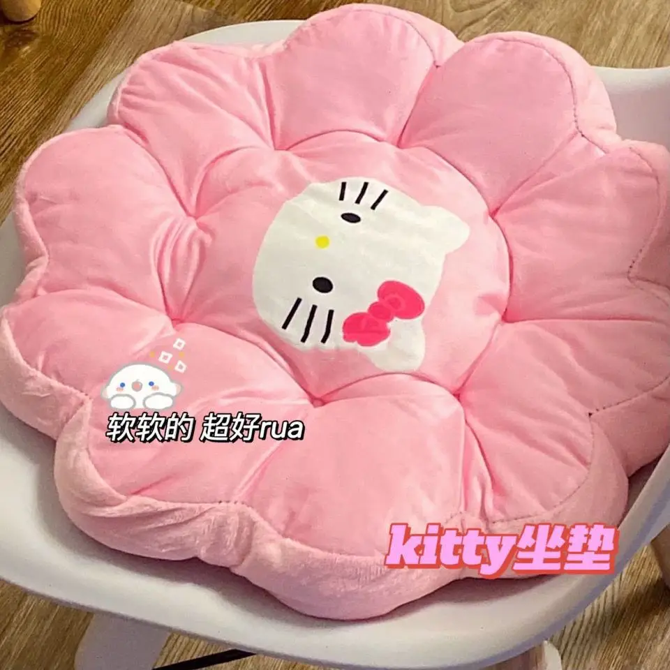 

Kawaii Sanrio Pink Hello Kitty KT Cat Cushion Cute Office Student Soft Cushion Girl Anime Accessories Decoration Christmas Gifts