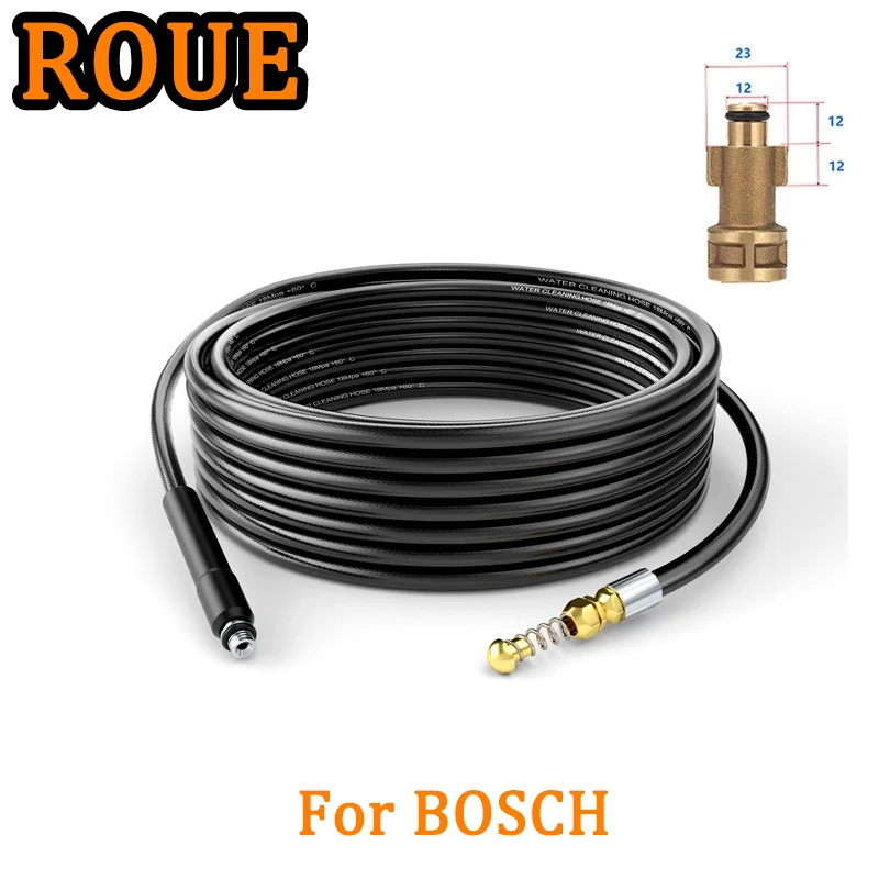 

For Hammer Some of Bosch 6-20m High Pressure Washer Sewer Drain Water Cleaning Hose Porous Cleaning Spring Head Jet Hose