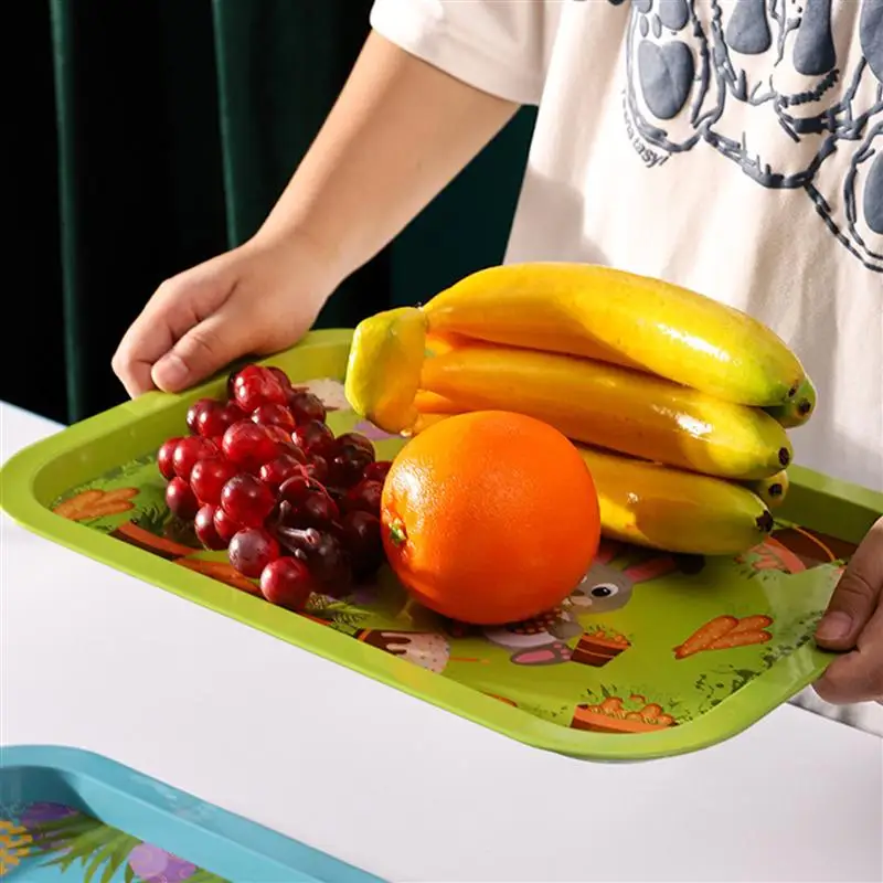 1pc Cartoon Fruit Plate Easter Rabbit Carrot Snack Tray Household Dessert Iron Serving Theme Metal Food |
