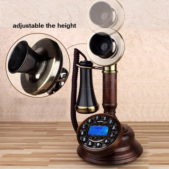 Европейский старинный стационарный телефон с идентификатором звонящего номера