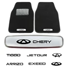 Автомобильный коврик с эмблемами для Chery Jetour X60 X70 X90 Tiggo 3 7 8 A3 A3 Arrizo E5 EXEED Qoros 3 5, автомобильные коврики, металлические наклейки с эмблемой