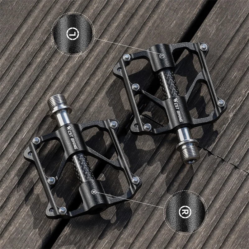 Велосипедная педаль WEST BIKING из титанового сплава 3 подшипника Ультралегкая