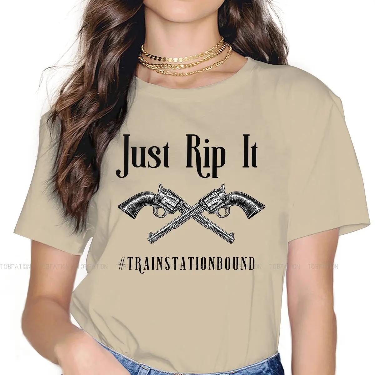 

Футболка для девушек с надписью «Just Rip It»