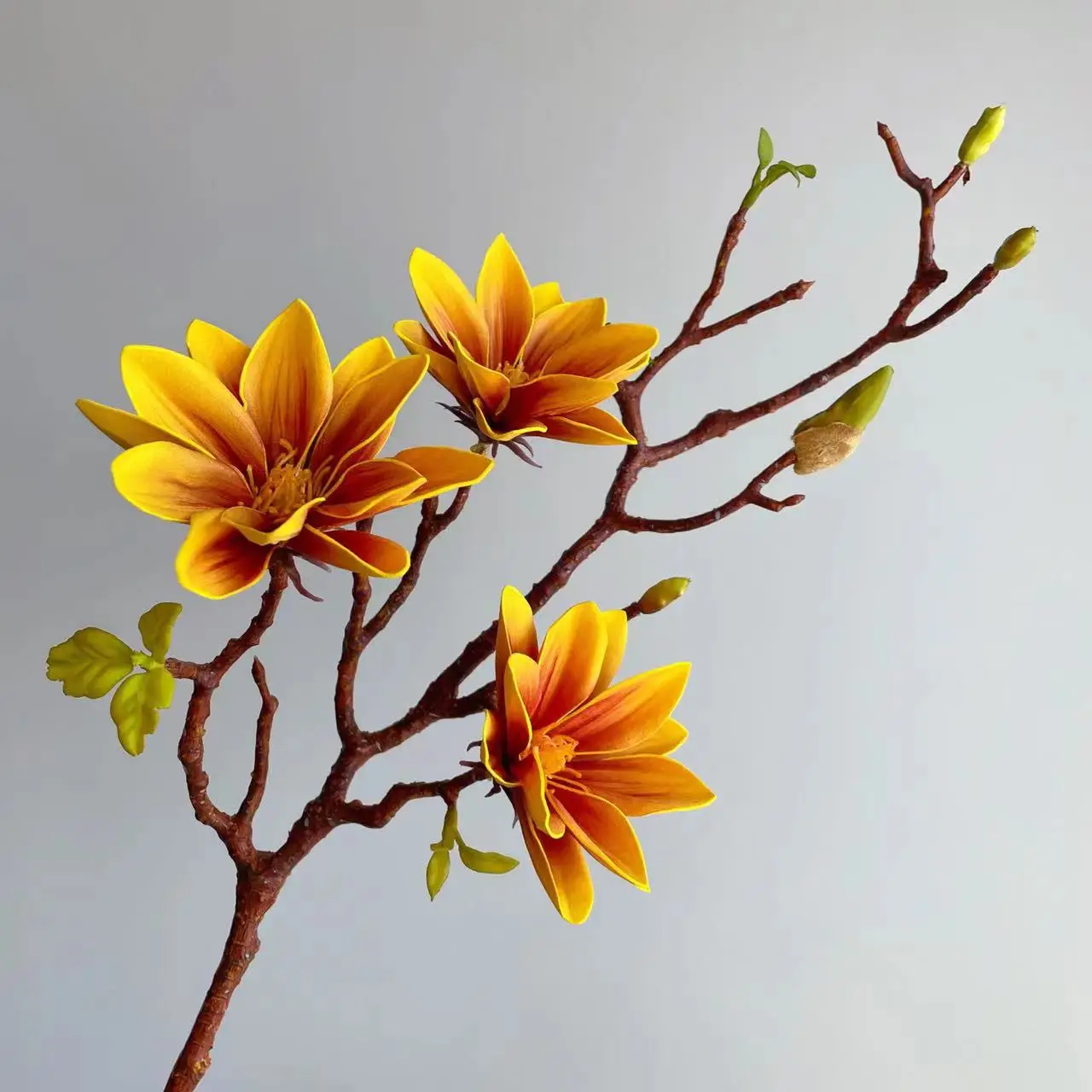 

Реалистичный искусственный стебель цветка магнолии, искусственный градиент, ветка цветка лотоса для свадебной вечеринки, домашний декор стола, искусственный цветок для комнаты