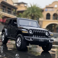 132 jeeps wrangler rubicon alloy car model diecasts metal toy off road vehicles car model simulation collection kids toy gift