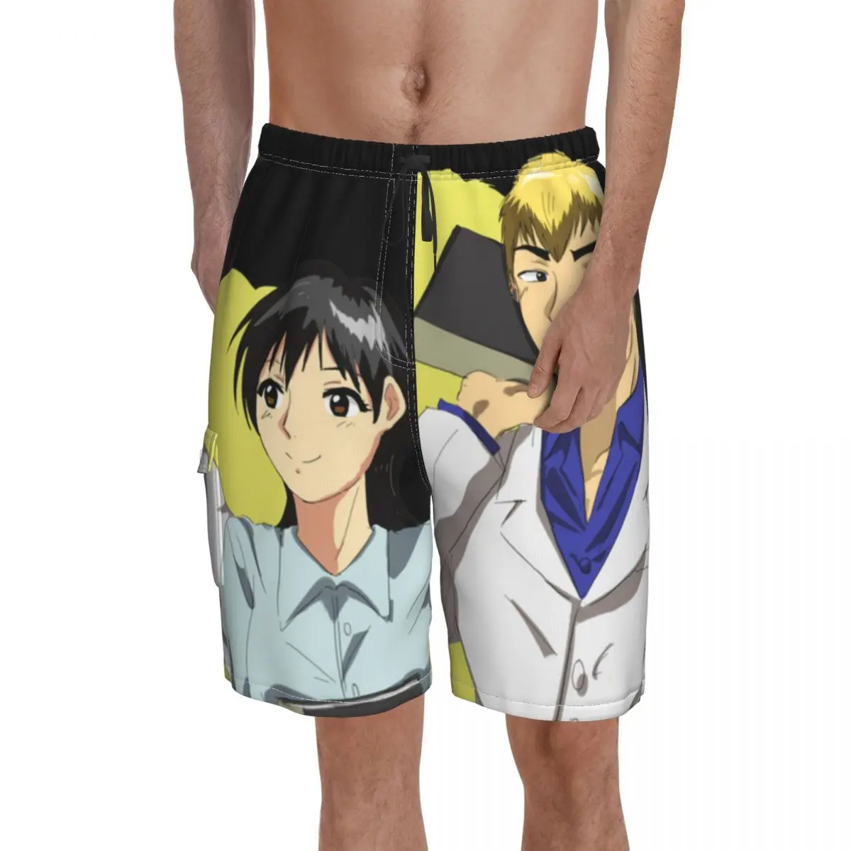 

Eikichi Great Teacher Onizuka Class Board Shorts Azusa love comic shy anime Board Short Pants Elastic Waist Comfortable Trunks
