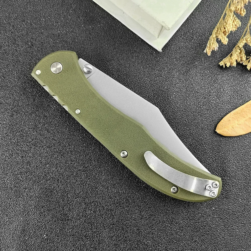 Складной нож из нейлонового волокна с рукояткой искусственной кожи