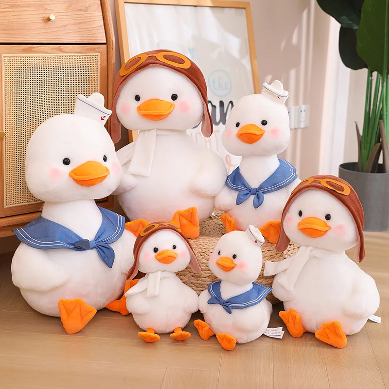 

25/40/55cm Cute Sunny Duck Plush Toy Kawaii Stuffed Animals Duck Plushies Doll Anime Soft Kids Toys for Girls Gifts Room Decor