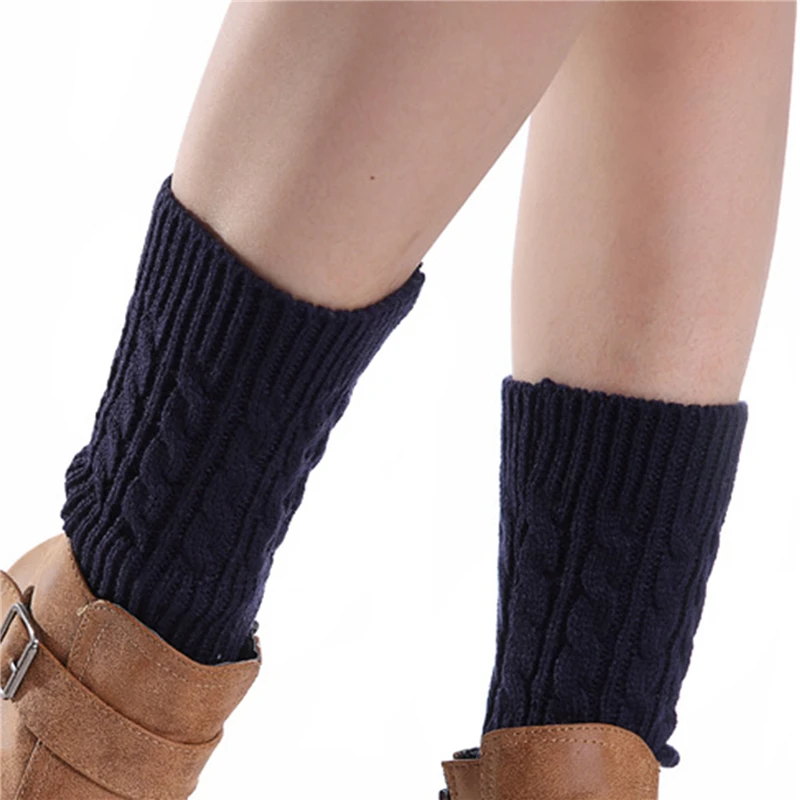 

Женская трикотажная грелка для ног, зимние короткие манжеты для ног, модные теплые женские леггинсы, грелка для ног, аксессуары