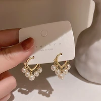 european and american pearl earrings 2022 new trendy light luxury high end earrings niche design versatile earrings earringss