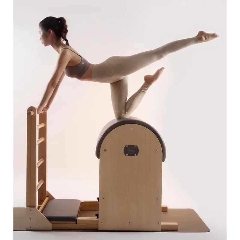 Тренажер для пилатеса Pilates Factory E36: деревянная лестница-платформа с малой доской для йоги и фитнеса (art.: 3920d949f4f08) - 3920d949f4f08