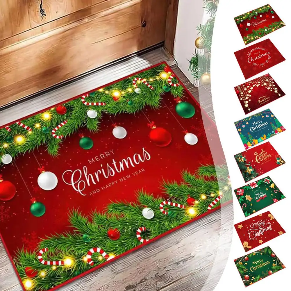 

Christmas Door Mat Santa Claus Outdoor Carpet for Home Decoration 2023 Xmas Merry Christmas Ornament New Year 2024 Navidad Z6O3