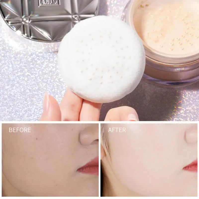 

3 Colors Makeup Loose Powder Transparent Finishing Powder Waterproof Cosmetic Puff For Face Finish Setting With Puff Oil Control