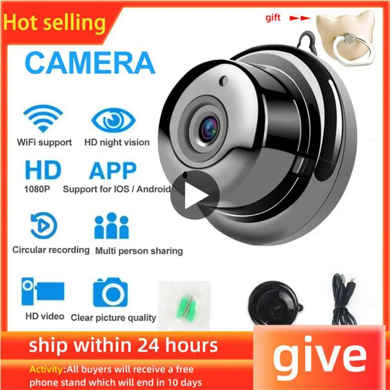 

Mini Wifi IP Camera HD 1080P Wireless Indoor Camera Nightvision Two Way Audio Motion Detection Baby Monitor V380