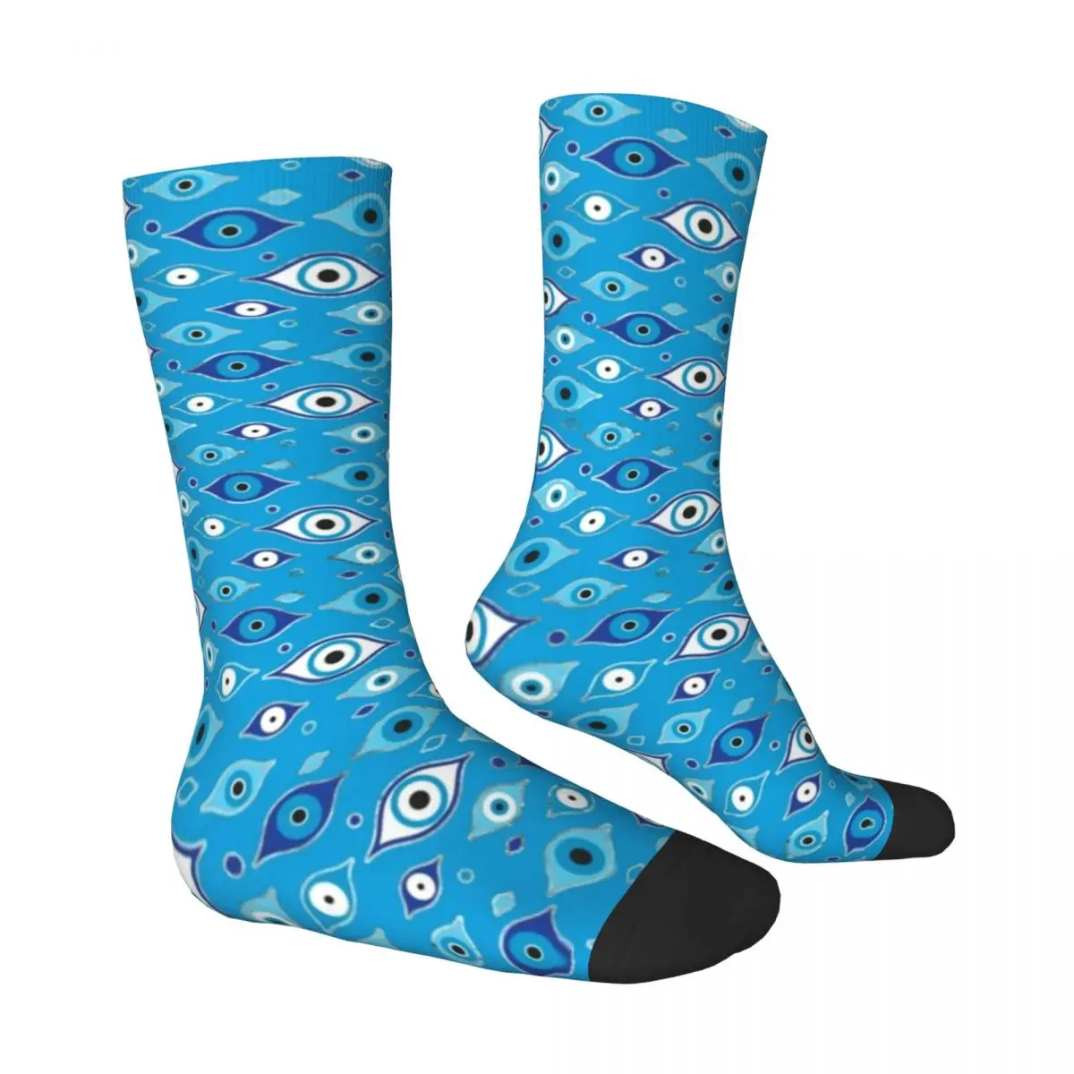 Evil Eye Pattern Socks Mati Mataki Funny Stockings Girls Breathable Outdoor Autumn Graphic Anti-Slip