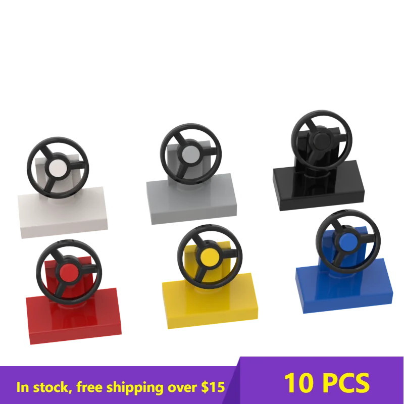 

10PCS MOC Bricks Assembles Particles 73081 Vehicle Steering Stand 1x2 For Building Blocks DIY High-tech Educational Toys