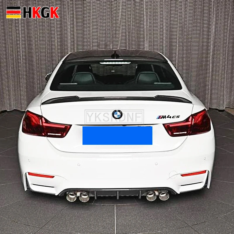 

For BMW F32 4 Series 428i 435i 2 Dr For Coupe 2013-2019 CS Style F32 Real Carbon Fiber Car Trunk Boot Lip Spoiler Wing Lid Big