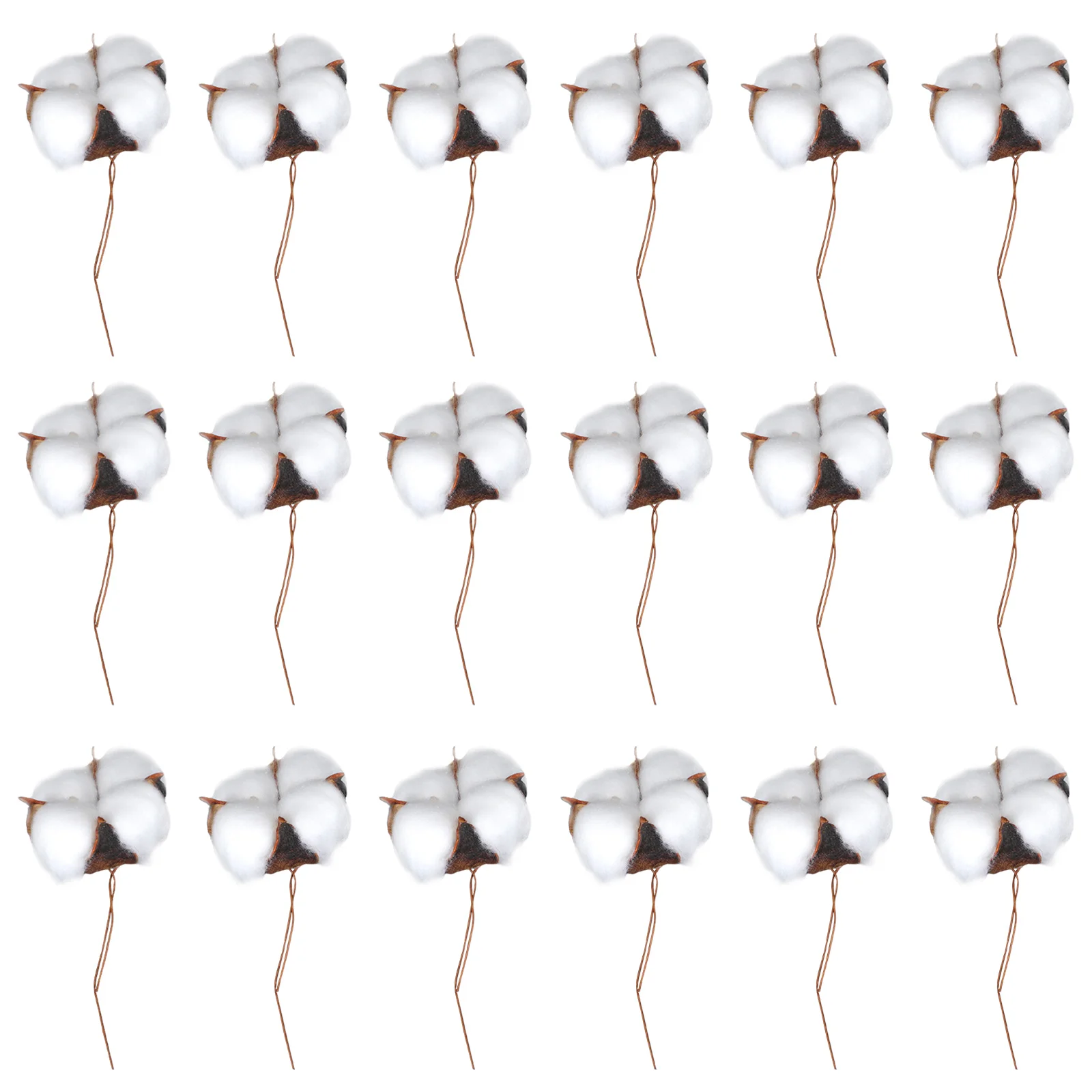 

Natural Dried Cotton Balls Flowers: 18Pcs Christmas Cotton Stems Cotton for Wreath Xams Holiday Farmhouse Decoration