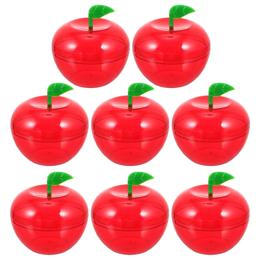 

8pcs Containers for Teachers Containers for Favors Red Favor Container Red Plastic Apples Red Plastic Apples