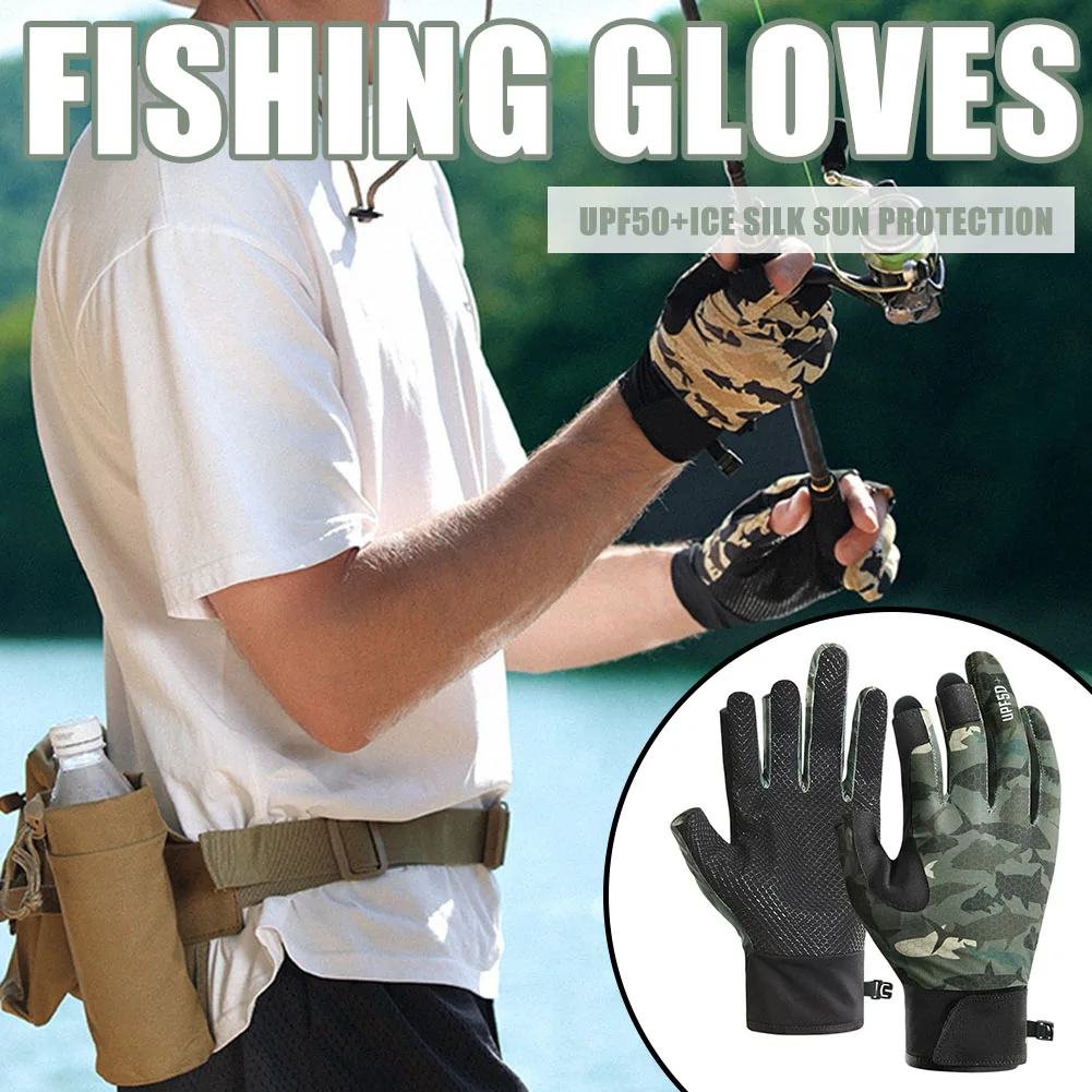 

Men's Summer Cycling Fishing Gloves Anti-Slip Breathable Gloves For Hiking Fishing