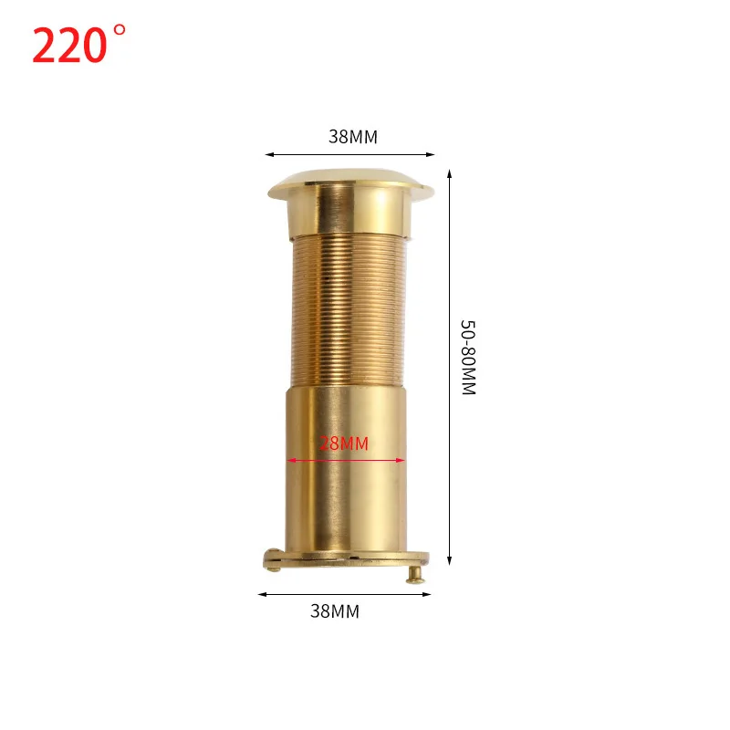 

Латунные дверные глазки 220°