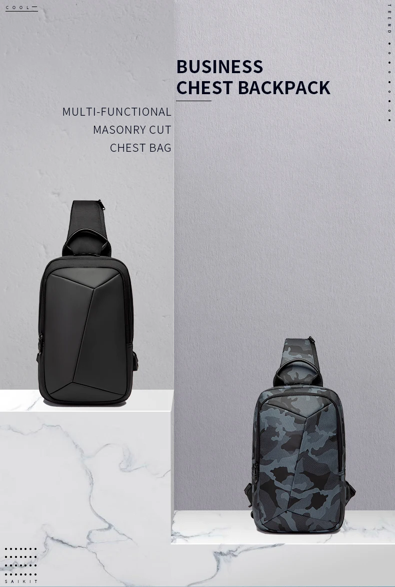 Multifunctional suutoop Oxford waterproof usb usb messenger shoulder bag travel messenger bag chest bag male 2022 hiking gear