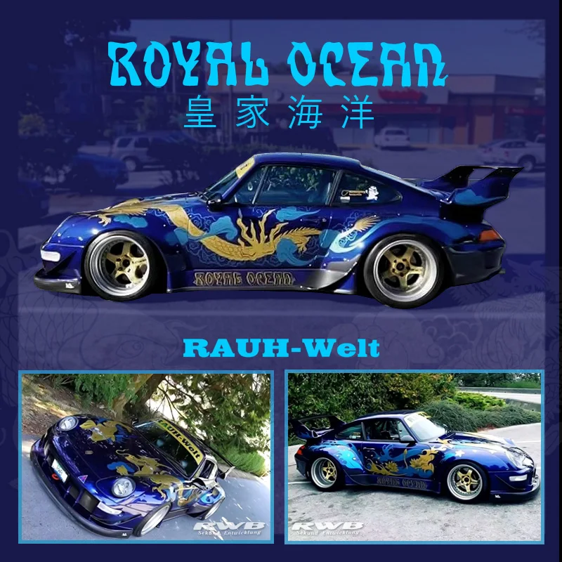 

TIME Alloy Car 1:64 RWB 911 993 Arowana Royal Ocean Royal Ocean Car Model Collection Ornament Gift
