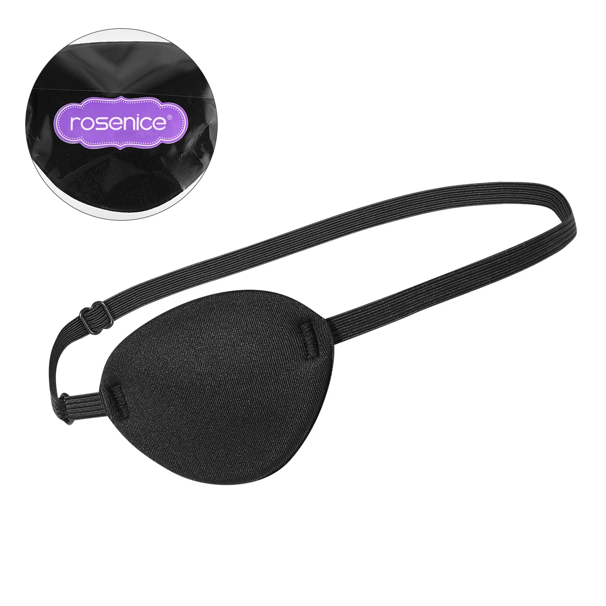 

ROSENICE and Comfortable Single Eye Mask Adjustable Pirate Style Eye Cover for Adult (Black)