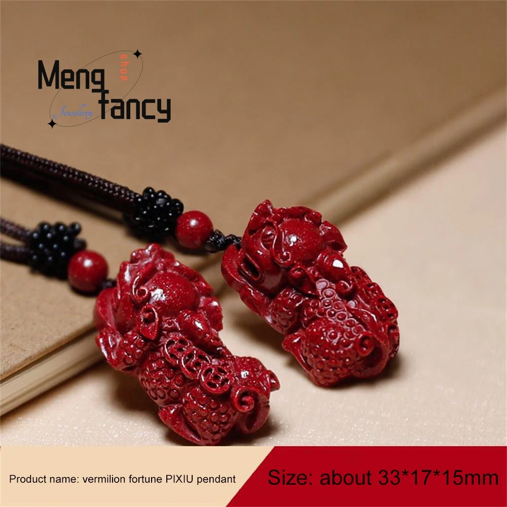 

Модное натуральное ожерелье Zijin песок циннабар нефрит пиксий подвесные амулеты Mascots роскошное ожерелье для женщин и мужчин цепочка для свит...