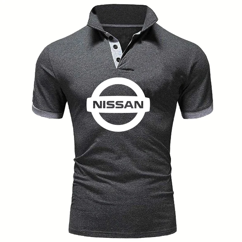 

Sommer Mode NISSAN Auto Logo Druck Männer einfarbig polo shirt Reine baumwolle Hohe Qualität casual männer kurze hülse